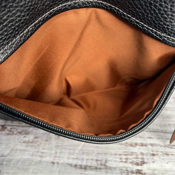 Fossil Black Leather Crossbody Purse Brown Cowhide Leather - Picture 9 of 16